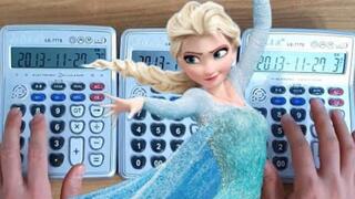 Playing "Let It Go" of Frozen with 3 calculators.