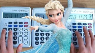 Memainkan Let it go dari Frozen menggunakan 3 kalkulator