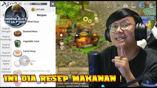 RESEP MAKANAN ! MOONLIGHT SCLUPTOR ! FITUR EXCHANGE SUDAH BISA !!