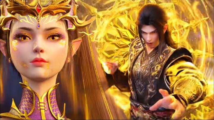 Xiao Yan Mengeluarkan Angry Budha Lotus Flame untuk Melindungi Ziyan