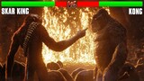 Kong Vs Skar King Battle Scene 4K | Godzilla X Kong The New Empire But Health Bar Is Enabled