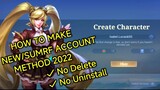 HOW TO CREATE SMURF NEW ACCOUNT IN MOBILE LEGENDS - TUTORIAL 2022 | SAJIDCH GAMING