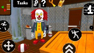 Tetangga Badut Gile Mengejar Tanpa Henti - Misteri Rumah Angker 🤡😱 Game Ebi Gamespot