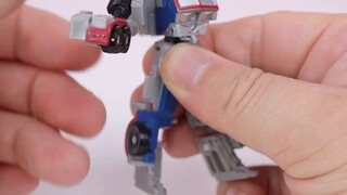 Mini Optimus Prime toy? This little truck transforms smoothly and easily