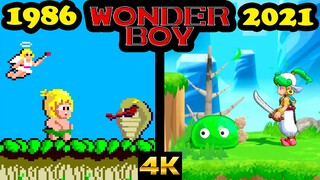 Evolution of Wonder Boy games (1986-2021)