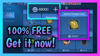 How To Get Free Change Name Card Mobile Legends 2020