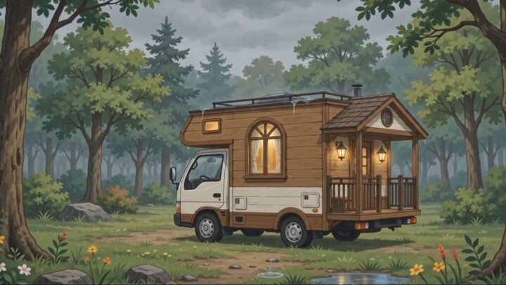 This Is What Peace Sounds Like 🌧️ Rainy Cozy Ghibli Van Life
