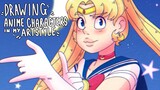 DRAWING ANIME CHARACTERS IN MY ART STYLE! - SAILOR MOON // SPEEDPAINT