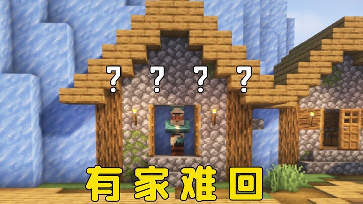Minecraft: Sorry, villagers, I couldn't hold back when I saw your house.