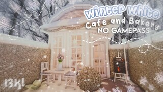 No Gamepass Budget Winter White Cafe & Bakery I Speedbuild and Tour - iTapixca Builds