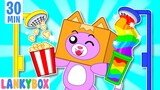 LankyBox Makes Movie Theater in the House - Creative Crafts for Kids | LankyBox Channel Kids Cartoon