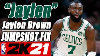 Jaylen Brown Jumpshot Fix NBA2K21 with Side-by-Side Comparison