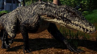 2 Estemmenosuchus & 2 Pristichampsus Breakout & Fight - Jurassic World Evolution Mods (4K 60FPS)