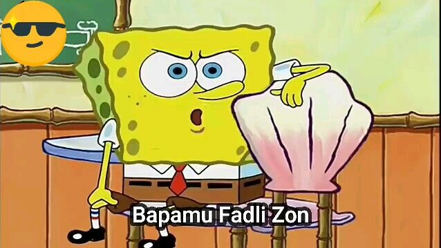 meme spongebob : kebiasaan panggil teman pakai nama orang tua