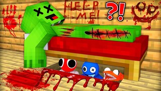 Mikey has Rainbow Friends hiding under he bed (Maizen Mazien Mizen)