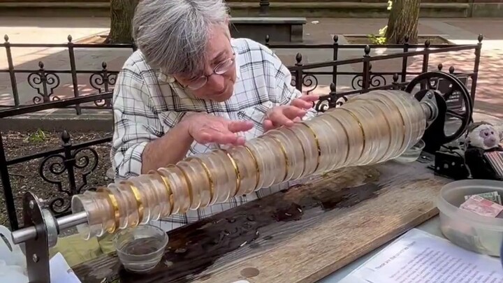 A Boston grandma plays the “Harry Potter” theme on the glass harmonica—so cool!
