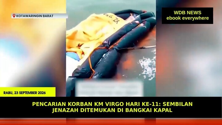 Pencarian Korban KM Virgo Hari Ke-11: Sembilan Jenazah Ditemukan di Bangkai Kapa