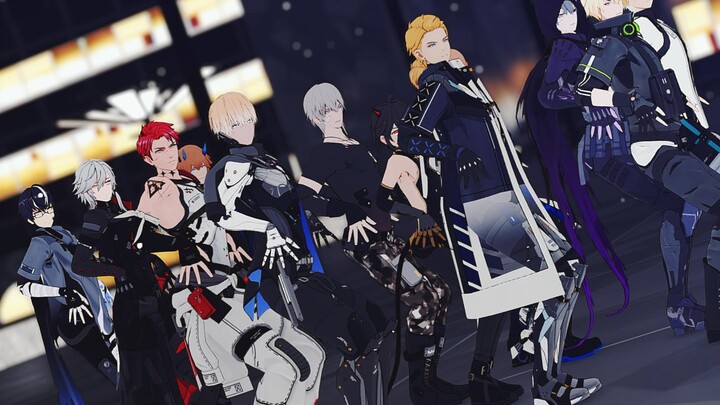 Sky Garden Square Dance: 13 Male Structures Very Nice [War Double MMD]