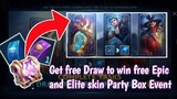 How to get free Twilight ticket to draw free epic and elite skin in Mobile Legends Party Box Event