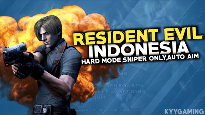 RESIDENT EVIL 4 ORIGINAL - HARD MODE,SNIPER ONLY, AUTO AIM