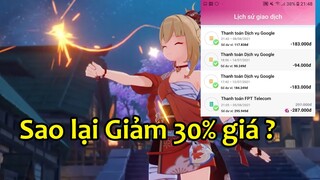 Tại Sao Được Nạp Giảm 30% Giá Genshin Impact !