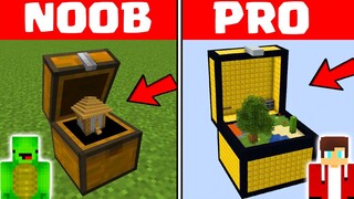 Minecraft NOOB vs PRO: BIGGEST CHEST HOUSE SECURITY BASE by Mikey Maizen and JJ (Maizen Parody)