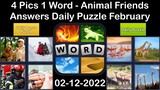4 Pics 1 Word - Animal Friends - 12 February 2022 - Answer Daily Puzzle + Bonus Puzzle