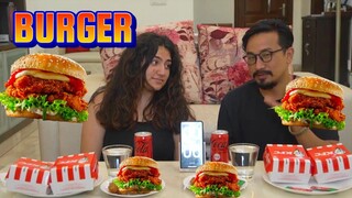 CHICKEN BURGER EATING CHALLENGE Manipuri || Yen BURGER chaba hanba thuba tanaba manipuri