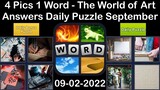 4 Pics 1 Word - The World of Art - 02 September 2022 - Answer Daily Puzzle + Bonus Puzzle