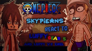 🌊•Skypieans + Enel React To Luffy  GEAR 5 || OnePiece Reacts ||•🌊