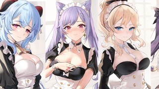 [Genshin Impact] Noelle, lihat, grup pembantuku!!
