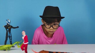 After Torrecchia shrunk his brother, he chased him with a centipede toy. Ozawa brought a plane toy t