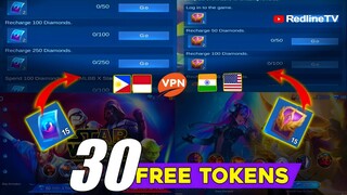 VPN TRICK TO GET 30 FREE BONUS TOKENS | STAR WARS & BOUNTY HUNTER EVENT | MLBB