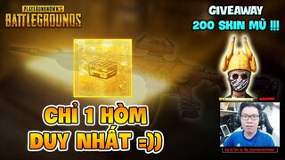 MỞ HÒM THẾ NÀY LÀ ĐEN HAY ĐỎ ? TẶNG AE 200 SKIN MŨ PUBG CHICKEN DINNER ! Nam Art