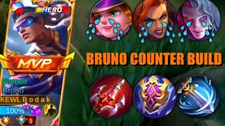 BRUNO COUNTER BUILD AGAINST META HEROES - MLBB BRUNO