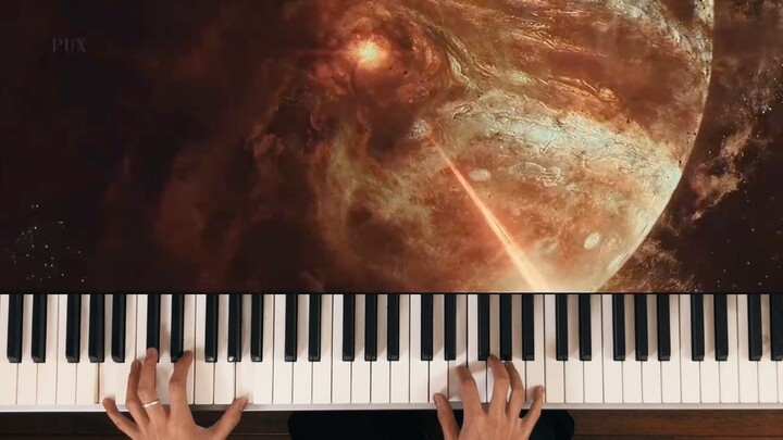 [Music]Piano playing of background music in <The Wandering Earth>