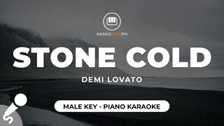 Stone Cold - Demi Lovato (Male Key - Piano Karaoke)