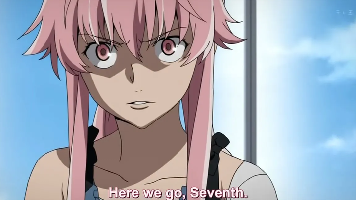 Mirai Nikki - แนวคิดเรื่องน้ำมัน d Snow vs Seventh