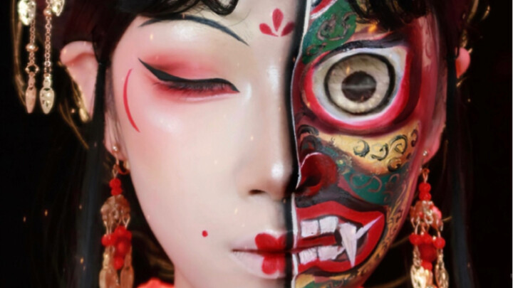 又是谁家丢了新娘？妆面灵感源于《唐朝诡事录》