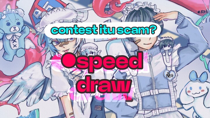Contest mengambar di sosial media itu scam?!🤨 •Speed Draw
