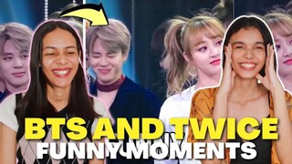 😂 Funny Moments Interactions Between BTS And Twice - Reaction!