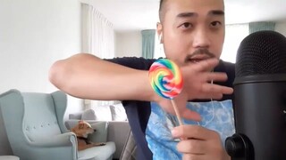 ASMR Rainbow Lollipop 🍭 Mouth Sounds & Licking 🍭
