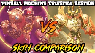 URANUS CELESTIAL BASTION EPIC SKIN EFFECT VS. PINBALL MACHINE SKIN - MLBB SKIN COMPARISON SERIES