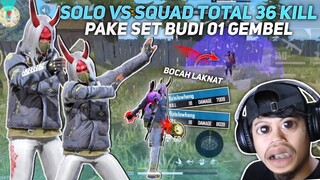 SOLO VS SQUAD TOTAL KILL 36 🔥 PAKE SET BUDI01 GEMBEL🗿 SESUAI PERMINTAAN KALIAN - FREE FIRE INDONESIA