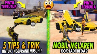 TOP 5 DAFTAR TIPS DAN TRIK TERBARU UNTUK NGEPRANK MUSUH DI FREE FIRE - Mobil McLaren Bisa Berubah ?!