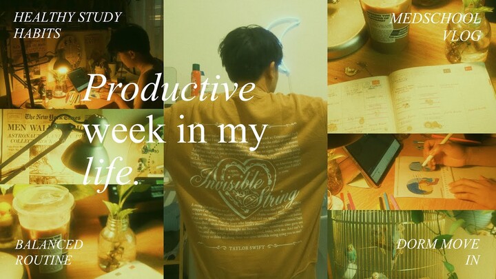study vlog 🍙 productive week in my life medical school edition, study with me, slice of life