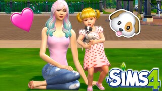 Family Routine in Sims 4 - Mom & Baby Goldie Adopt a Puppy