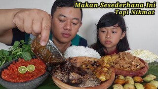 MUKBANG LALAPAN JENGKOL MENTAH IKAN ASIN SAMBAL TERASI IKAN BAKAR AYAM BAKAR SAYURAN PADANG