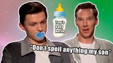 tom holland being babysat by everyone in the marvel cast for 14 minutes straight