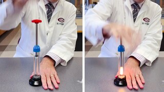 What happens when you squeeze air quickly?